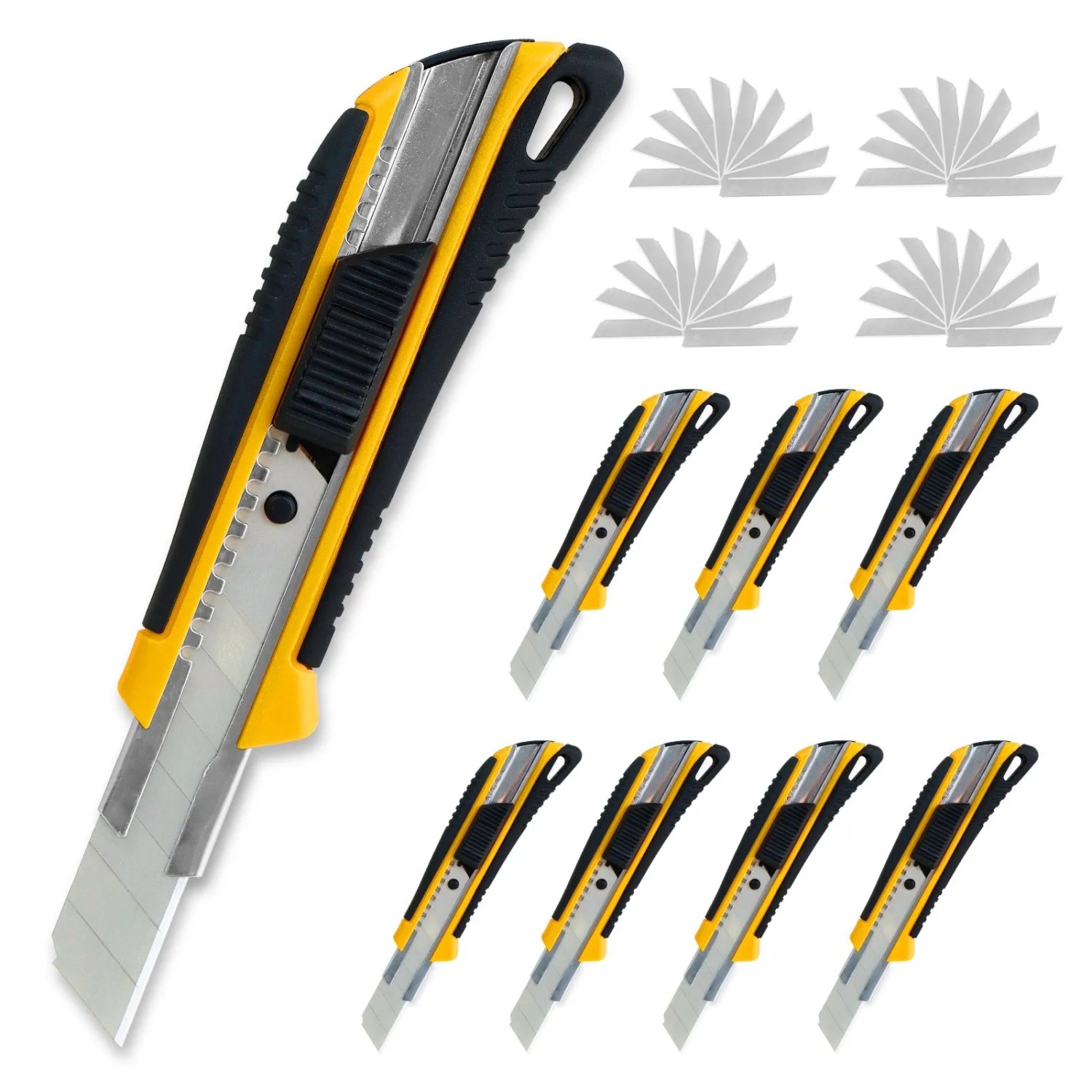 CCLIFE 8 Cuttermesser Set 18mm mit 40 Abbrechklingen Sicherheitslock Kartonmesser Mehrzweck Teppichmesser CCLIFE 8 Cuttermesser Set 18mm mit 40 Abbrechklingen Sicherheitslock Kartonmesser Mehrzweck Teppichmesser von CCLIFE