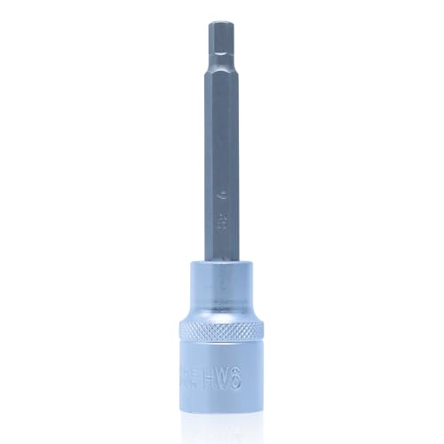 CCLIFE Innensechskant Einsatz 6mm, 1/2" HEX Bit Socket, Sechseckige Steckschlüssel Material CRV, 100mm Länge von CCLIFE