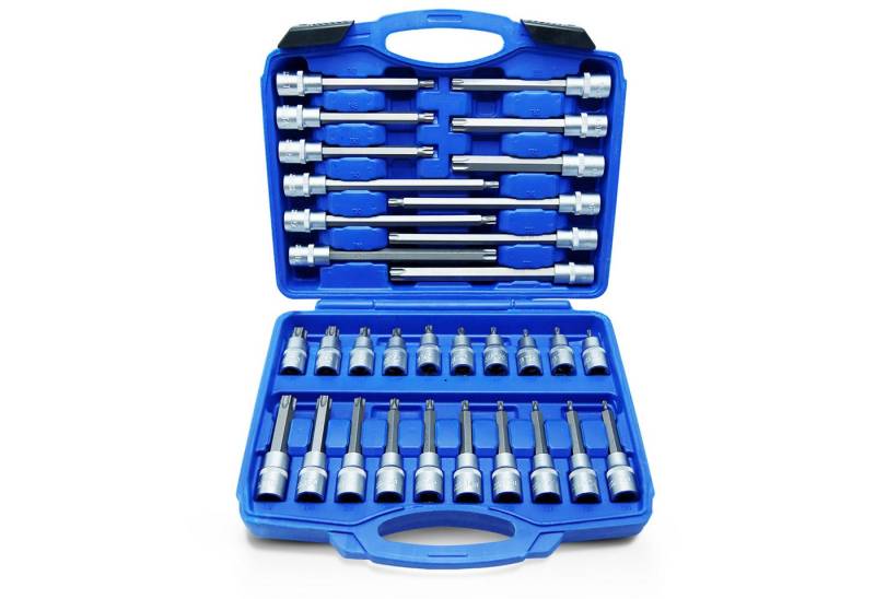 CCLIFE Bit- und Steckschlüsselset 32tlg Nüsse Steckschlüssel Bit Torx Nuss Stecknuss Schlüssel T20-T70, Packung, 32-St. von CCLIFE