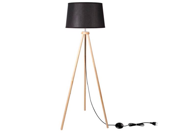 CCLIFE Bogenlampen Modern Stehlampe LED Holz Standleuchte Stehleuchte Stoffschirm E27 von CCLIFE