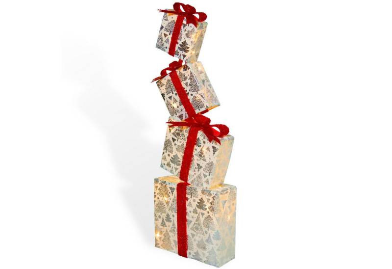 CCLIFE Christbaumschmuck LED Geschenkbox 4er, Weihnachten Weihnachtenbox Beleuchtete von CCLIFE