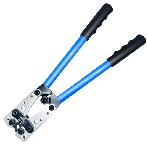 CCLIFE Batteriekabelschuh Crimpzange Groß Presszange Kabelschuh Crimpen Kabelschuhzange Satz 6-50 mm² (AWG 10-0) von CCLIFE