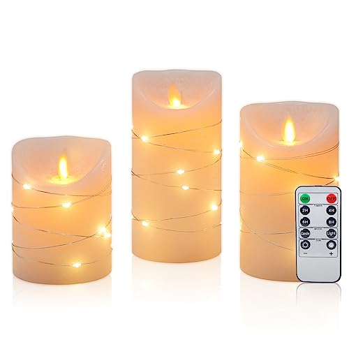 CCLIFE LED Kerzen Set mit Fernbedienung Timer Funktion 300 Stunden flackernde Paraffin Echtwachs,mit Lichterkette CCLIFE LED Kerzen Set mit Fernbedienung Timer Funktion 300 Stunden flackernde Paraffin Echtwachs,mit Lichterkette von CCLIFE