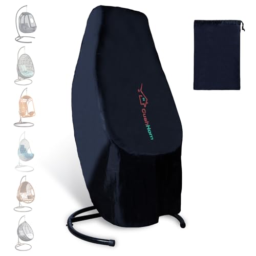 CCLIFE Hängesessel Abdeckung 190x145cm Schutzhülle für Hängesessel Winddicht UV Beständiges Schutzhülle Hängesessel mit Gestell 210D Oxford von CCLIFE