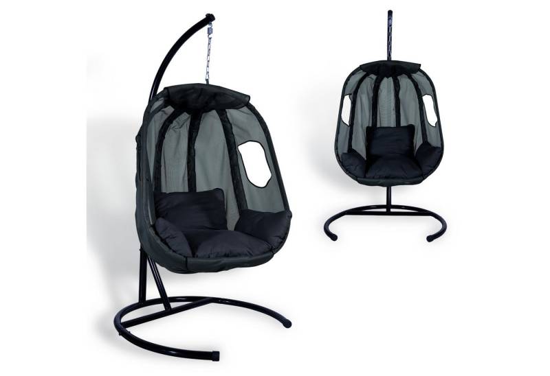 CCLIFE Hängesessel Hängesessel mit Gestell Kissen Hängeschaukel Indoor Outdoor,120 kg von CCLIFE