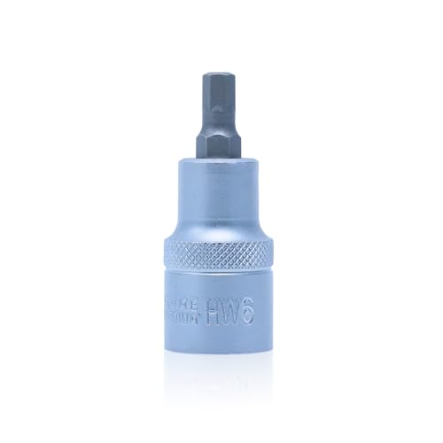 CCLIFE Innensechskant Einsatz 6mm, 1/2" HEX Bit Socket, Sechseckige Steckschlüssel Material CRV, 55mm Länge von CCLIFE