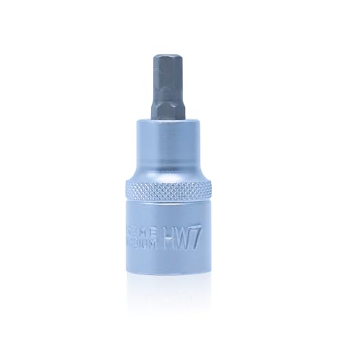 CCLIFE Innensechskant Einsatz 7mm, 1/2" HEX Bit Socket, Sechseckige Steckschlüssel Material CRV, 55mm Länge von CCLIFE