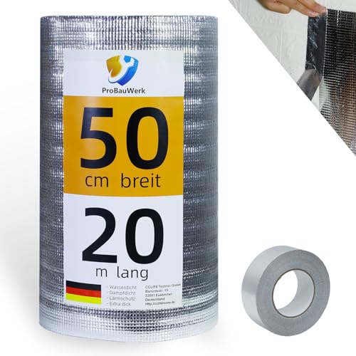 CCLIFE Isolierfolie Thermofolie Alu Dämmfolie 3-4mm Heizkörper Reflexionsfolie für Dächer Fenster Rohre Böden,0.5x20m-10㎡ von CCLIFE
