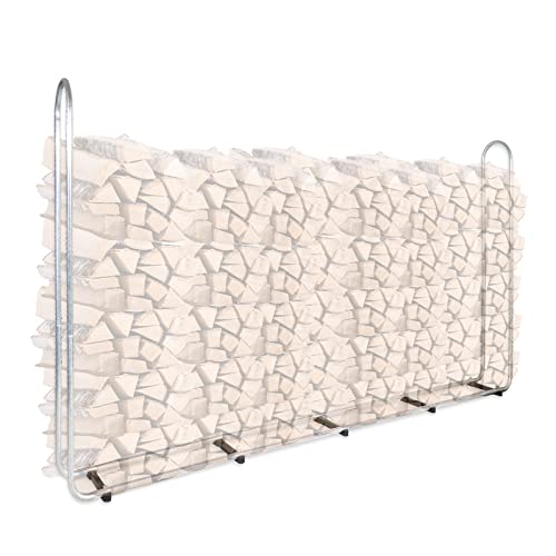 CCLIFE Kaminholzregal Innen und Außen Stapelhilfe für Brennholz 0.37m³ 0.62m³ 0.84m³ 1.10m³ Metall Kaminholzhalter Holzregal aus Verzinktem Eisen von CCLIFE