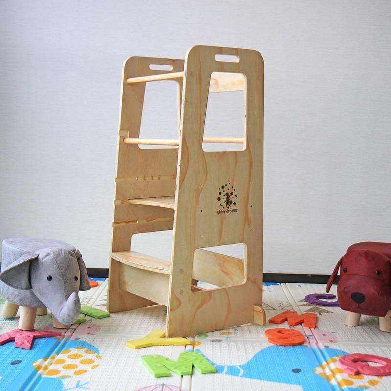 CCLIFE Kiddy Dreams Lernturm Learning Tower Montessori Küchenhelfer von CCLIFE