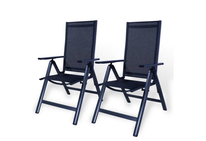 CCLIFE Klappstuhl Gartenstühle Klappstuhl Aluminium Gartenmöbel Set, 2er Set von CCLIFE