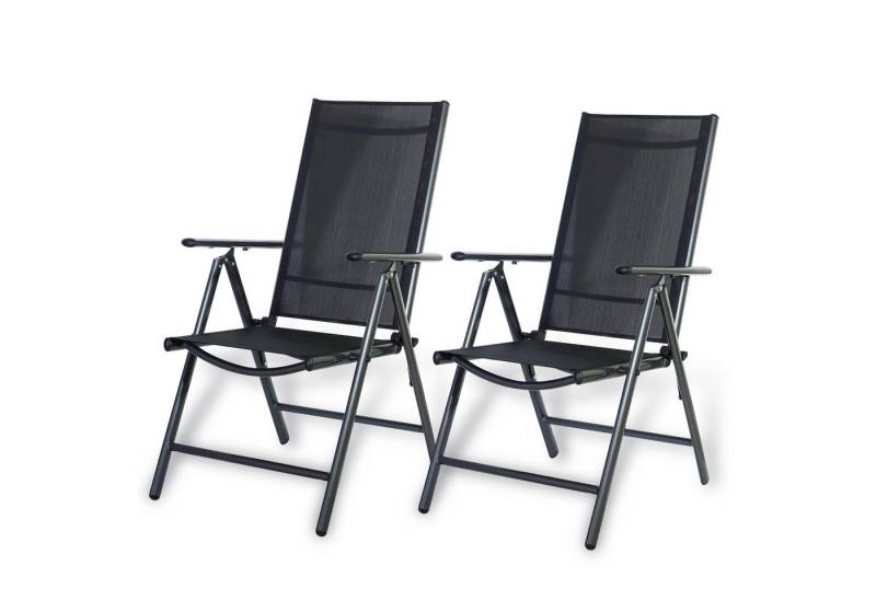 CCLIFE Klappstuhl Gartenstühle Klappstuhl Aluminium Gartenmöbel Set, 2er Set von CCLIFE