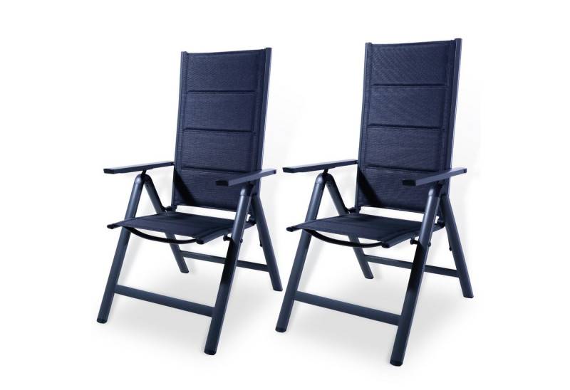 CCLIFE Klappstuhl Gartenstühle Klappstuhl Aluminium Gartenmöbel Set, 2er Set von CCLIFE