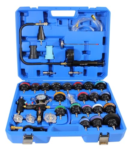 CCLIFE Kühlsystem Abdrückgerät 33tlg Abdrücken Tester Kühlwasser Befüllgerät Kühler Entlüftungsgerät Kühlsystemtester Wassertank Lecksucher - DIB CCLIFE Kühlsystem Abdrückgerät 33tlg Abdrücken Tester Kühlwasser Befüllgerät Kühler Entlüftungsgerät Kühlsystemtester Wassertank Lecksucher - DIB von CCLIFE