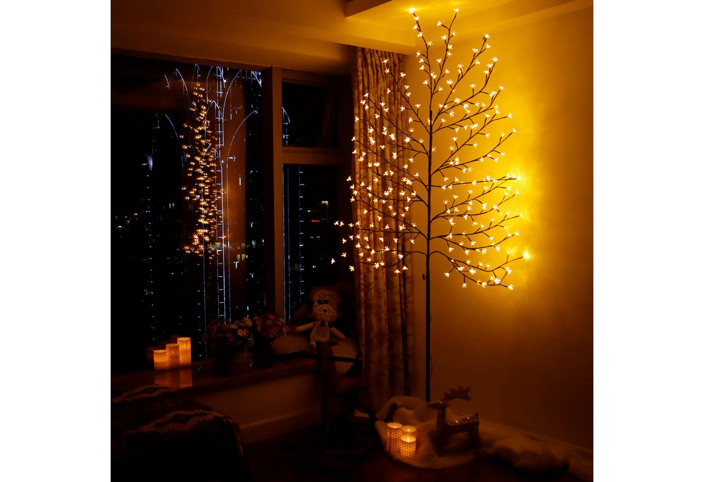 CCLIFE LED Baum Led Lichterbaum Indoor Weihnachtsbaum, Kirschblütenbaum Lichterdeko von CCLIFE
