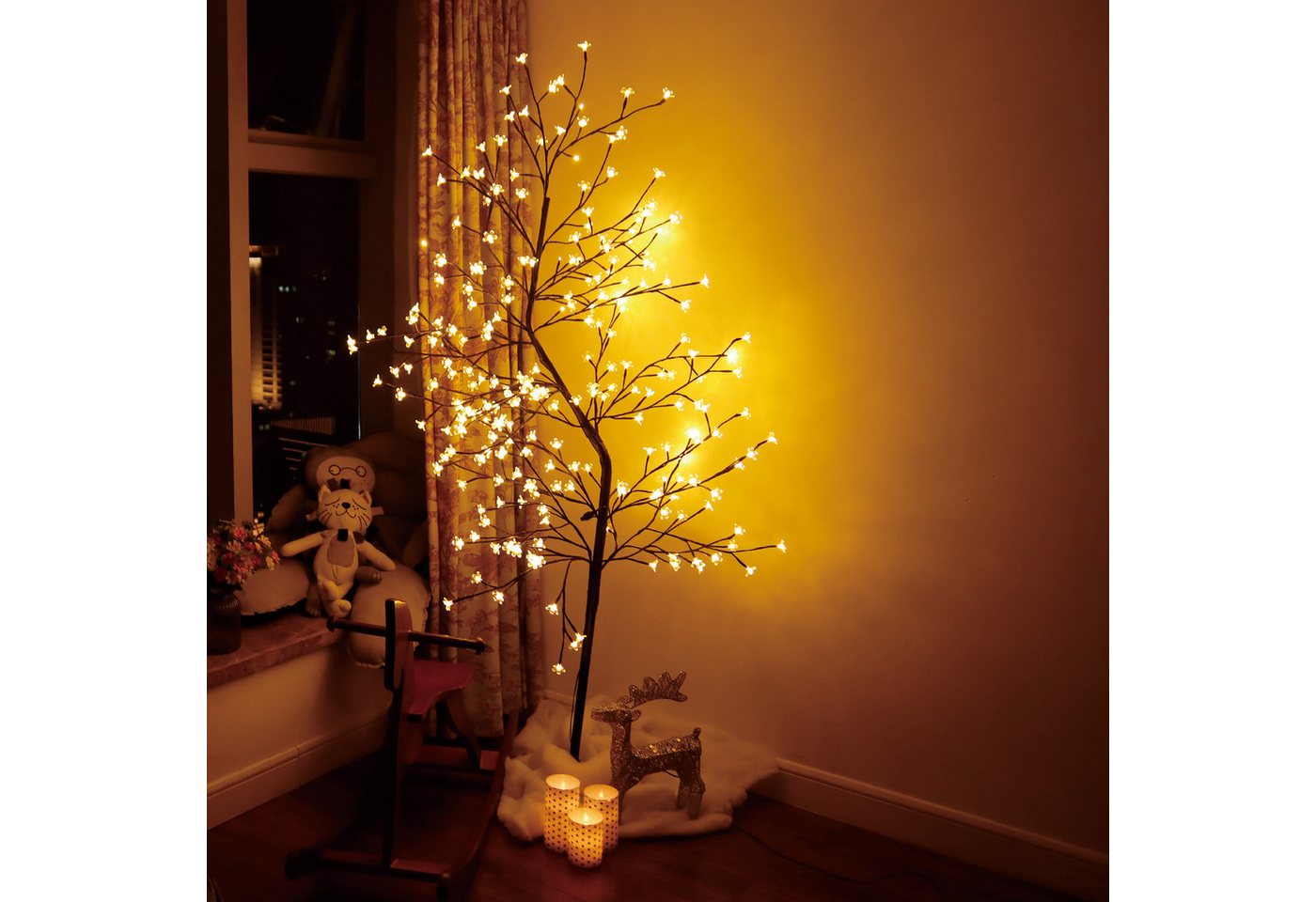 CCLIFE LED Baum Led Lichterbaum Indoor Weihnachtsbaum, Kirschblütenbaum Lichterdeko von CCLIFE