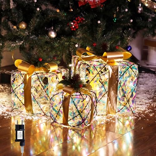 CCLIFE LED Geschenkbox 3er Set Netzstecker Weihnachten Beleuchtete Lichterkette Weihnachtsdeko, Cushhom CCLIFE LED Geschenkbox 3er Set Netzstecker Weihnachten Beleuchtete Lichterkette Weihnachtsdeko, Cushhom von CCLIFE