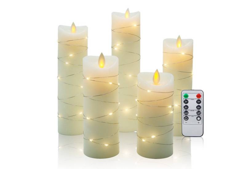 CCLIFE LED-Kerze LED Kerzen 3er 5er Set mit Fernbedienung Timer Funktion von CCLIFE