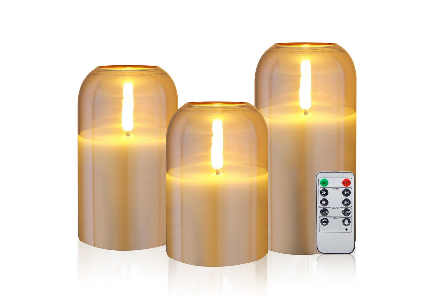 CCLIFE LED-Kerze LED Kerzen 3er Set mit Fernbedienung Timer Funktion 300 Stunden CCLIFE LED-Kerze LED Kerzen 3er Set mit Fernbedienung Timer Funktion 300 Stunden von CCLIFE