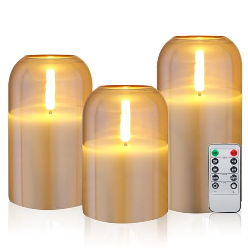CCLIFE LED Kerzen 3er Set mit Fernbedienung Timer Funktion 300 Stunden flackernde Paraffin Echtwachs Kerze flammenlose Batteriebetrieb CCLIFE LED Kerzen 3er Set mit Fernbedienung Timer Funktion 300 Stunden flackernde Paraffin Echtwachs Kerze flammenlose Batteriebetrieb von CCLIFE