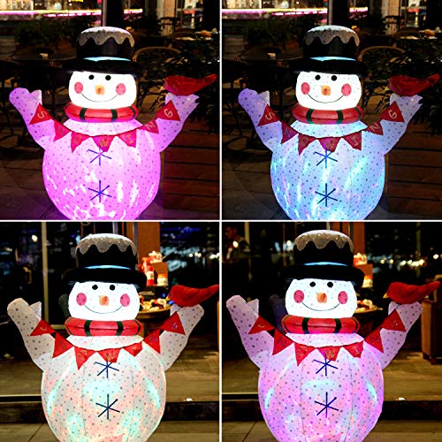 CCLIFE Led Schneemann Beleuchtet Aufblasbar snowman outdoor Außenbereich Schneemänner Weihnachtsbeleuchtung weihnachtsdeko Weihnachtsfigur von CCLIFE