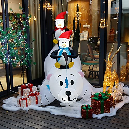 CCLIFE Led Schneemann Beleuchtet Aufblasbar snowman outdoor Außenbereich Schneemänner Weihnachtsbeleuchtung weihnachtsdeko Weihnachtsfigur von CCLIFE