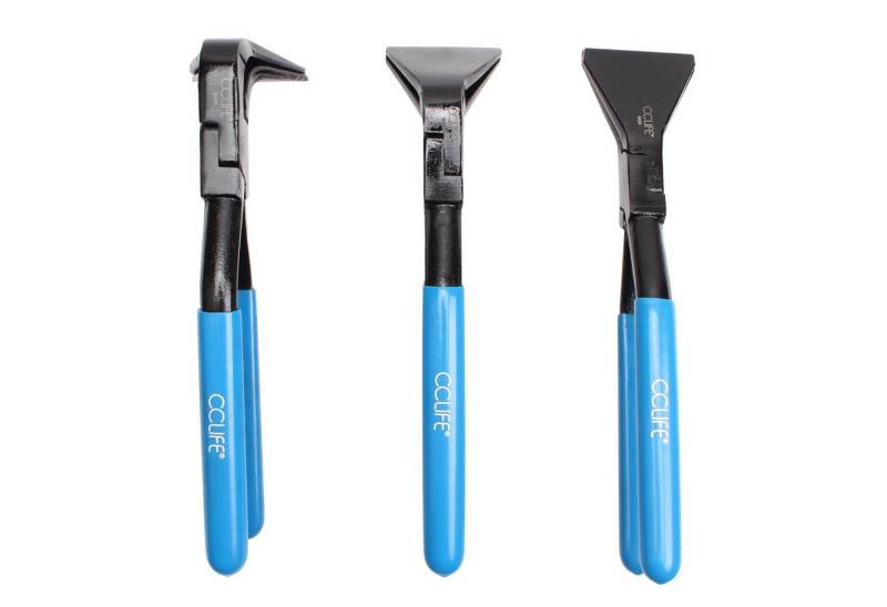 CCLIFE Montageklemme Falzzange Abkantzange Blechzange Klempner Biegezange Abgewinkelt KFZ, B: 13 cm, L: 30 cm, (set, 3-tlg) von CCLIFE