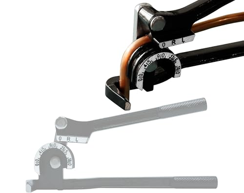 CCLIFE Rohrbiegegerät 3 in 1 Rohrbieger 6-8-10 mm Rohrbiegezange 0-180° Manueller Biegezange für Aluminium Messing Kupferrohr Dünnes Hohlrohr, 1 Stück von CCLIFE