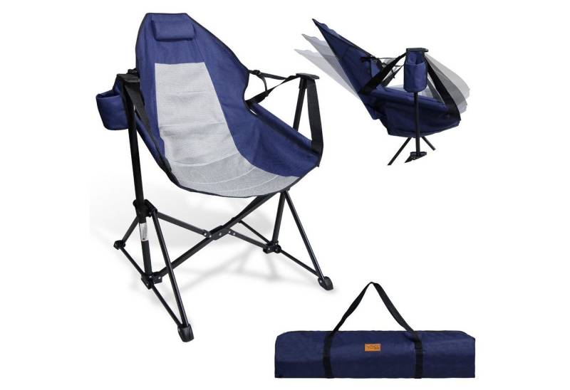 CCLIFE Schaukelstuhl Schaukelstuhl Campingstuhl Gartenstuhl Faltbar von CCLIFE
