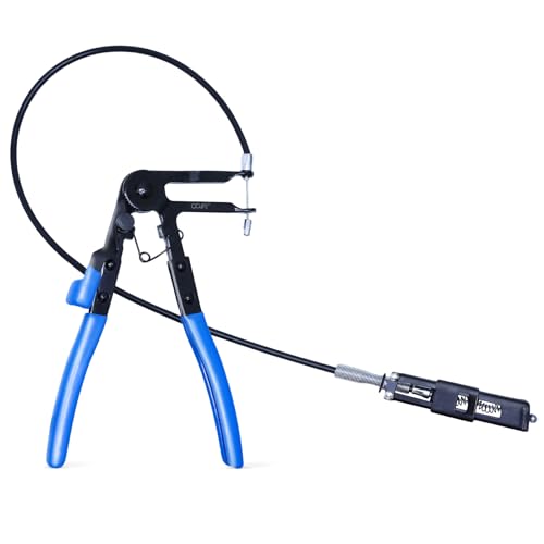 CCLIFE Schlauchklemmenzange Schlauchschellenzange mit 630mm Bowdenzug Federbandschellenzange von CCLIFE