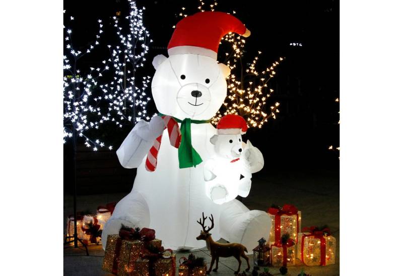 CCLIFE Schneemann Led Schneemann Beleuchtet Aufblasbar snowman outdoor von CCLIFE