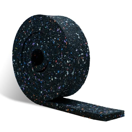 CCLIFE Terrassenpads Rolle 2m Bautenschutzmatte Gummigranulat 50x10mm Wasserdicht Rutschfest Stoßfest Geräuschdämpfend von CCLIFE