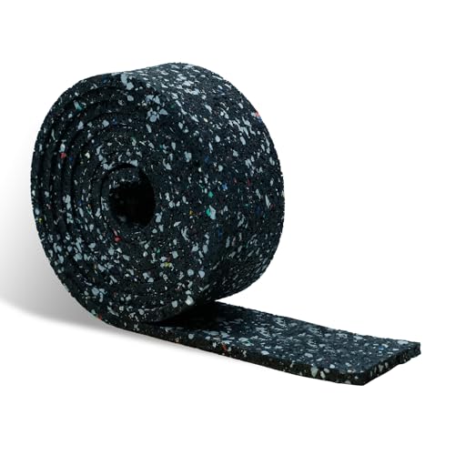 CCLIFE Terrassenpads Rolle 2m Bautenschutzmatte Gummigranulat 50x6mm Wasserdicht Rutschfest Stoßfest Geräuschdämpfend von CCLIFE