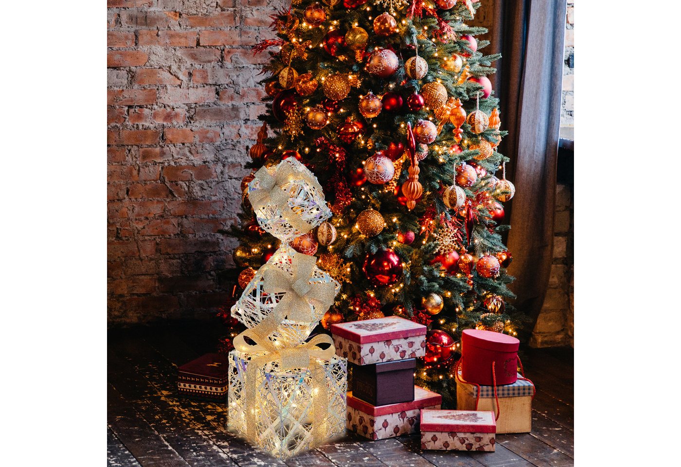 CCLIFE Weihnachtsfigur LED Geschenkbox 3er, Netzstecker Weihnachten Weihnachtenbox CCLIFE Weihnachtsfigur LED Geschenkbox 3er, Netzstecker Weihnachten Weihnachtenbox von CCLIFE