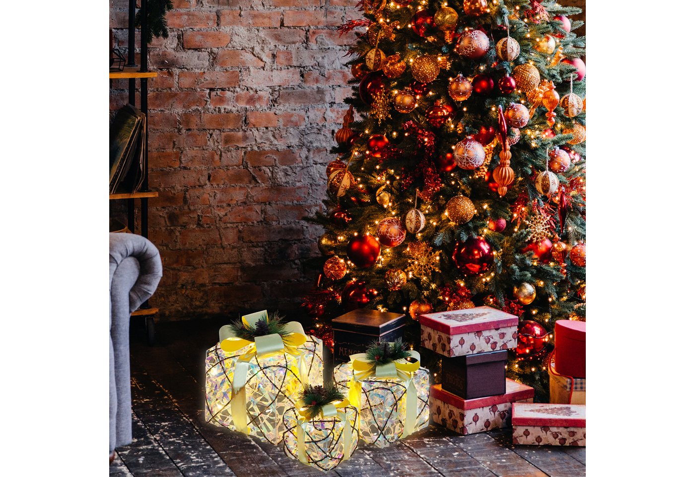 CCLIFE Weihnachtsfigur LED Geschenkbox 3er, Netzstecker Weihnachten Weihnachtenbox CCLIFE Weihnachtsfigur LED Geschenkbox 3er, Netzstecker Weihnachten Weihnachtenbox von CCLIFE