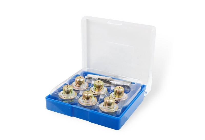 CCLIFE Werkzeugset 13tlg Ölablassschraube Reparatur Satz M14 x 1,25 mm Gewinde Reparatu, (Set, 13-tlg) von CCLIFE