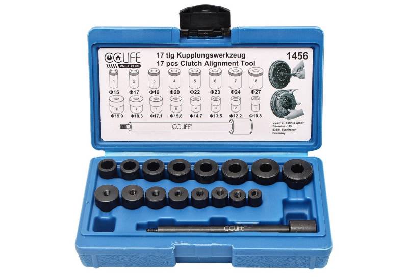 CCLIFE Werkzeugset 17tlg Universal Kupplung Zentriersatz Zentrierwerkzeug KFZ, (17-tlg) von CCLIFE