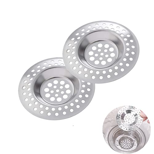 2 Stück Abflusssieb Edelstahl, Abfluss Sieb, Spüle Filter Sieb, Haarsieb Dusche, Waschbecken Sieb, Spülbeckensieb, Abflusssieb Siebe für Dusche,Badewanne, Küche, 2.95 "/ 7.5 cm von CCLKHY