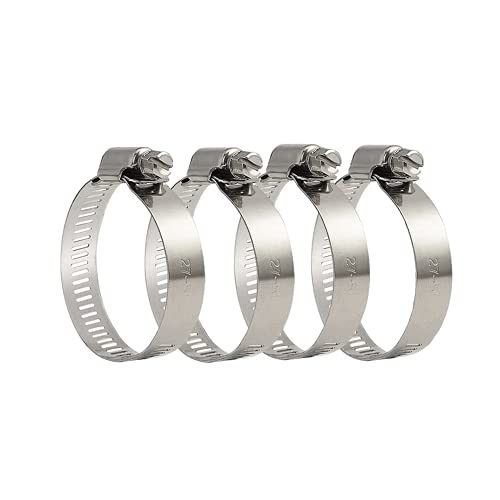 4 Stück Schlauchschellen, Edelstahl Schellen, Rohrschellen Verstellbare Spannbereich 27–51mm, Schlauch Clips, Schlauchklemmen zur Sicherung von Schläuchen und Rohren von CCLKHY