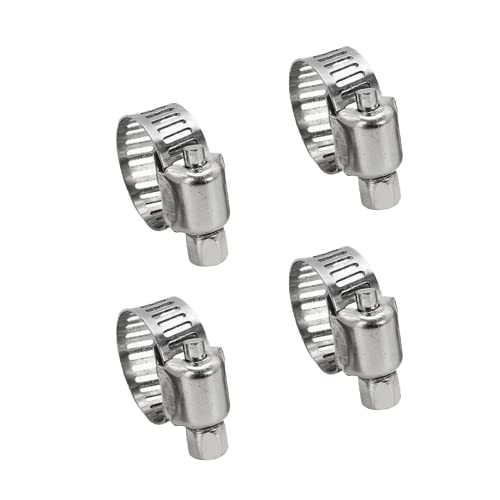 4 Stück Schlauchschellen, Edelstahl Schellen, Rohrschellen Verstellbare Spannbereich 6–12mm, Schlauch Clips, Schlauchklemmen zur Sicherung von Schläuchen und Rohren von CCLKHY