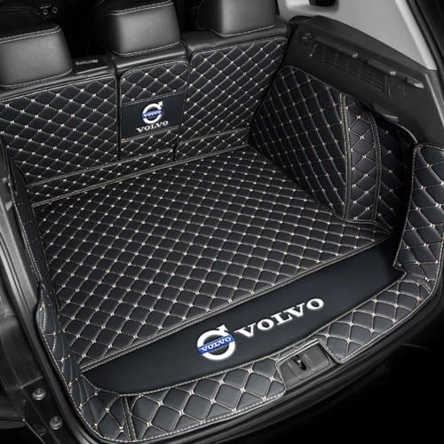 CCOZD Für Volvo V60 2020 2021 2022 Auto Kofferraummatte Leder VollstäNdige Einkreisung Kofferraum Matten rutschfest Kofferraumwanne Schutzmatten Kratzfest,Black-Beige CCOZD Für Volvo V60 2020 2021 2022 Auto Kofferraummatte Leder VollstäNdige Einkreisung Kofferraum Matten rutschfest Kofferraumwanne Schutzmatten Kratzfest,Black-Beige von CCOZD