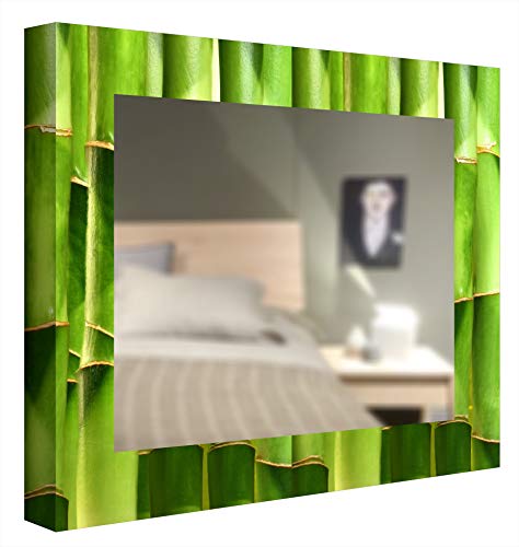 CCRETROILUMINADOS Bambus, beleuchteter Badezimmerspiegel, Metacrylat, Mehrfarbig, 60 x 60 cm von CCRETROILUMINADOS