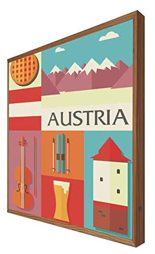 Beleuchtetes Vintage-Schild mit LED-Licht Österreich: Reiseserie von CCRETROILUMINADOS