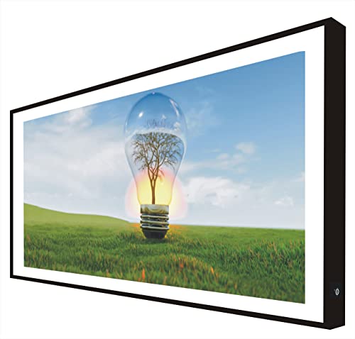 CCRETROILUMINADOS Bild mit Holzrahmen, schwarz lackiert, mit LED-Beleuchtung von CCRETROILUMINADOS