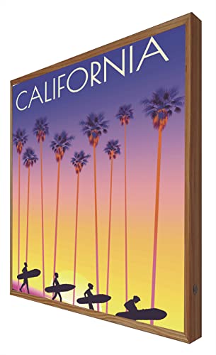 Hintergrundbeleuchtetes Vintage-Schild, California: Reiseserie von CCRETROILUMINADOS