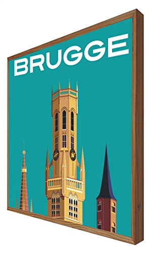 CCRETROILUMINADOS Vintage Beleuchtetes Schild mit LED-Licht Brugge: Reiseserie von CCRETROILUMINADOS