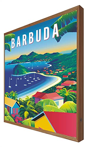 CCRETROILUMINADOS Vintage Beleuchtetes Schild mit Licht LEDs Barbuda: Reise-Serie von CCRETROILUMINADOS