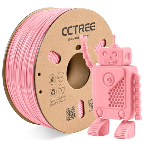 CCTREE ABS+ Filament 1.75mm, Dimensional Accuracy +/- 0.03mm, 1KG Spool (2.2 LBS), Strong, Durable, Heat Resistance, Excellent Toughness 3D Drucker Filament ABS Plus, Rosa von CCTREE