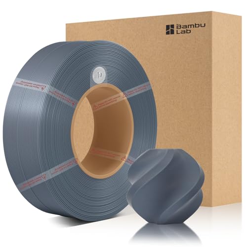 CCTREE Bamboo Original X1 PLA Basic Refill Filament 1.75MM High Toughness&High Speed, Easy Printing with RFID für Bambu Lab A1/X1/P1 AMS 1KG +/- 0.03mm (Without Spool) (Blau Grau 10602) von CCTREE