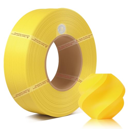 CCTREE Bamboo Original X1 PLA Basic Refill Filament 1.75MM High Toughness&High Speed, Easy Printing with RFID für Bambu Lab A1/X1/P1 AMS 1KG +/- 0.03mm (Without Spool) (Gelb 10400) von CCTREE
